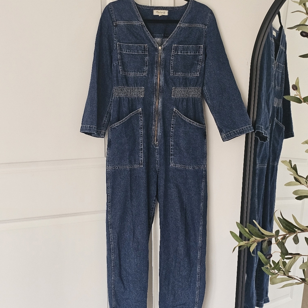 Madewell Blue Denim Jumpsuit